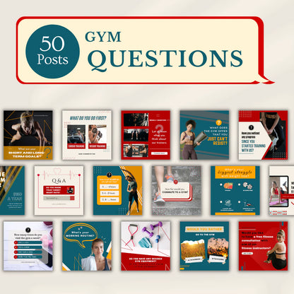 200 GYM Posts - Canva Editable Templates