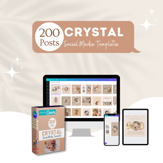 200 Crystal Posts - Social Media Canva Templates