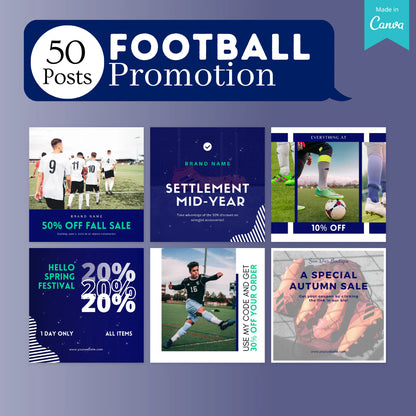 200 Football Posts - Social Media Templates