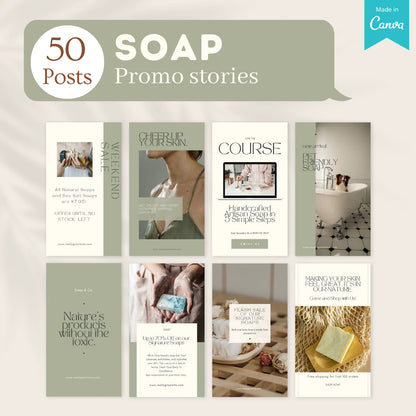 200 Soap Posts - Social Media Canva Templates