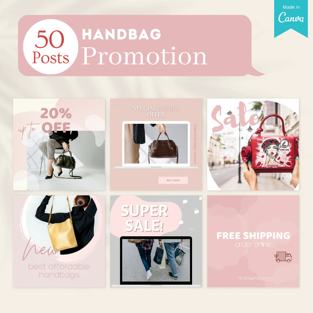 200 Handbag Posts - Social Media Templates