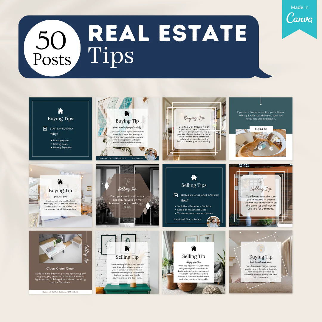 300 Real Estate Posts - Social Media Templates