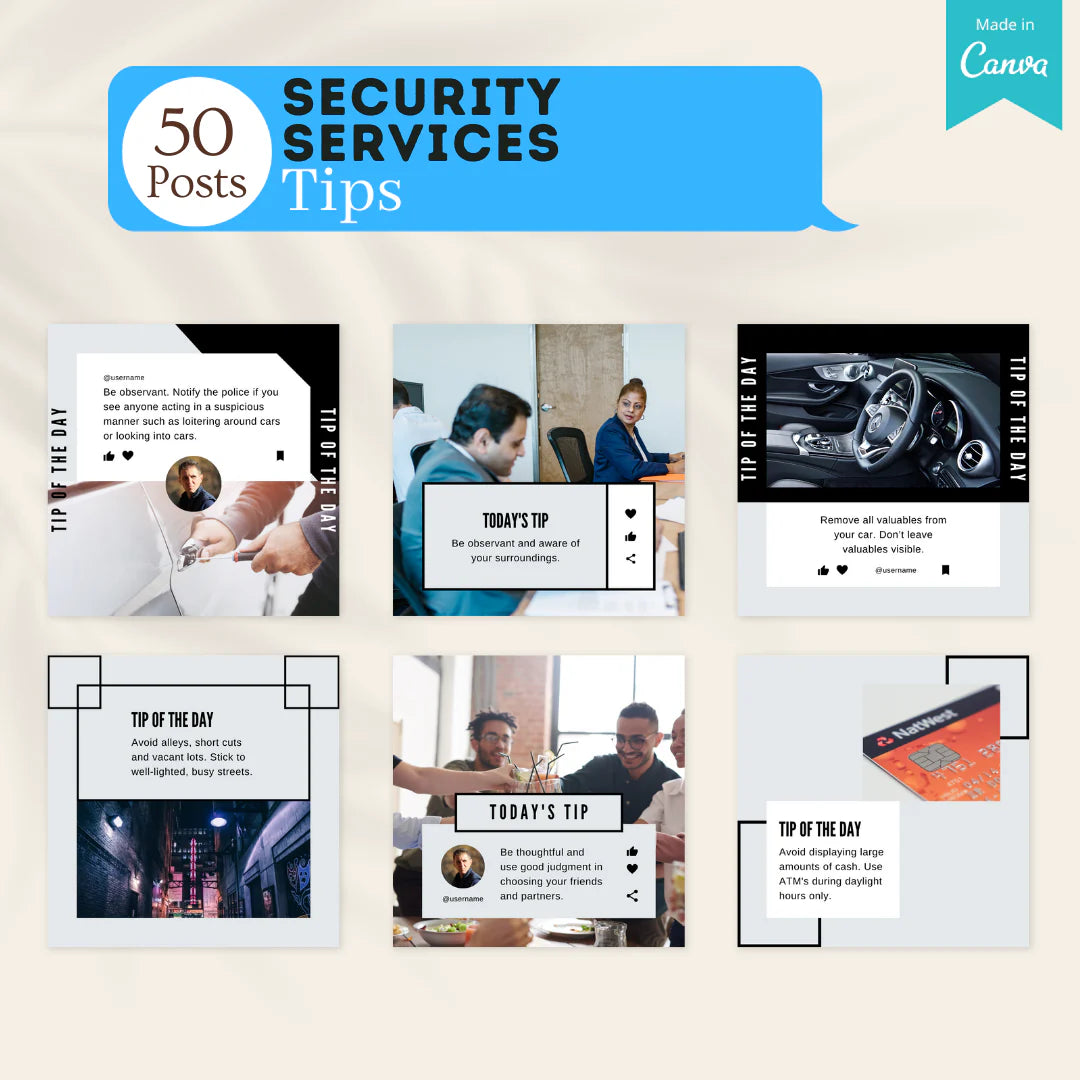 200 Security Services Posts - Social Media Templates