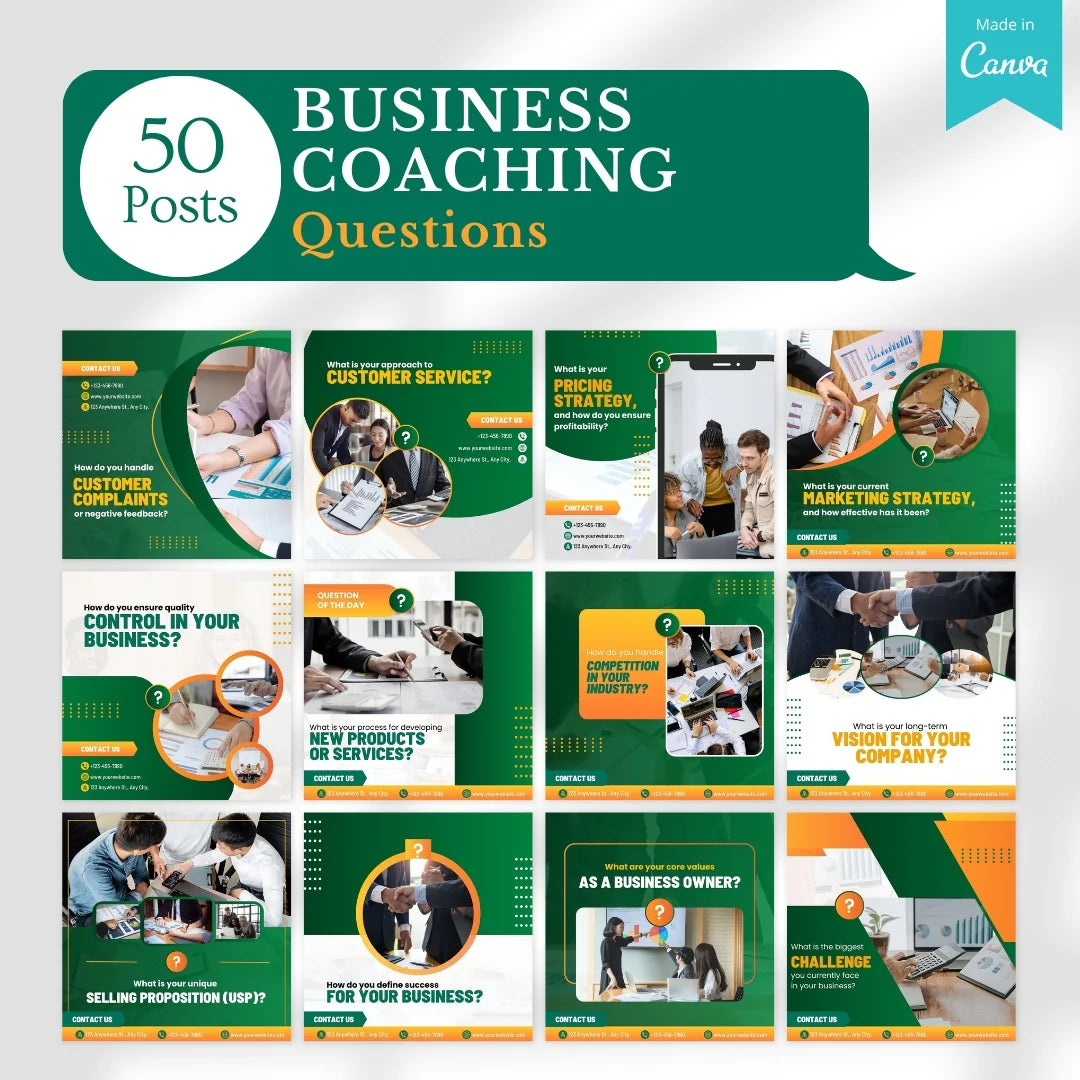 520 Business Coaching Posts - Social Media Templates