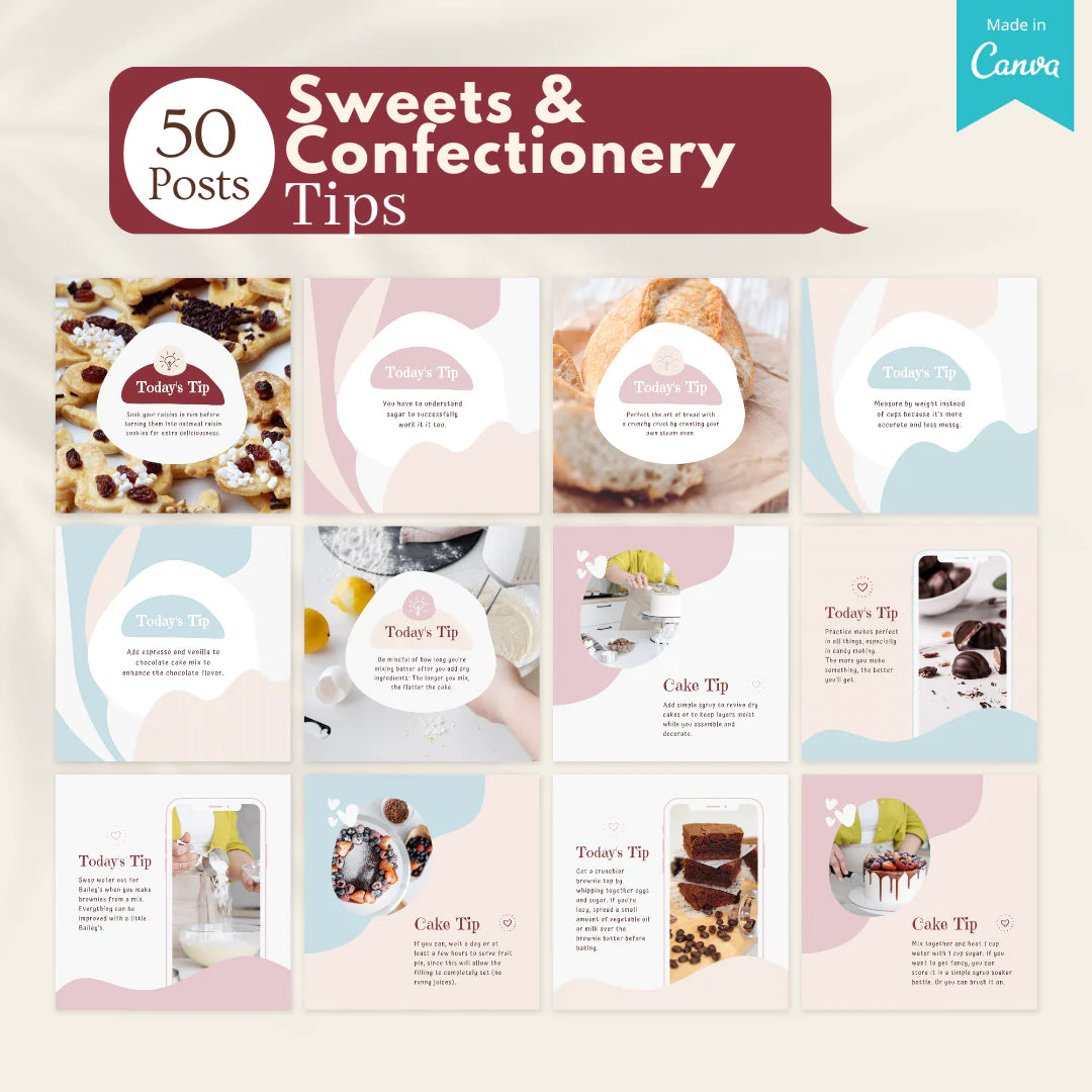 200 Sweets & Confectionery Posts - Social Media Templates