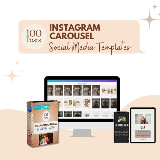 Instagram Carousel Templates - 100 Posts / 15 Carousels