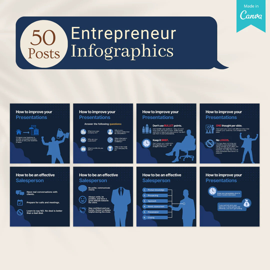 200 Entrepreneur Posts - Social Media Templates