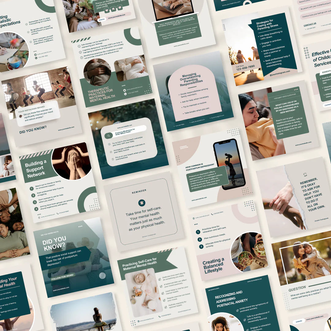 50 Maternal Mental Health - Social Media Templates