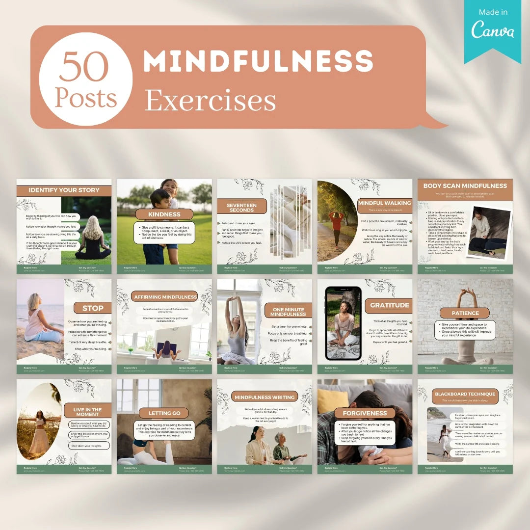 400 Mindfulness Posts - Social Media Templates