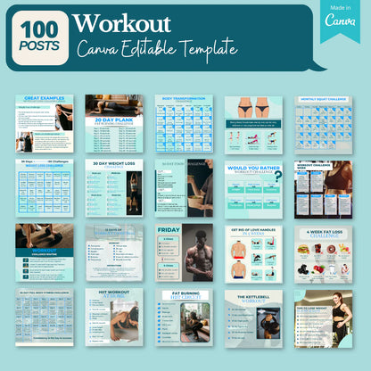 2000+ Fitness, Nutrition & Health Bundle - Social Media Templates