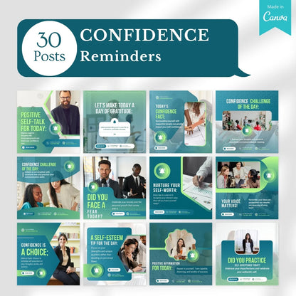 200 Confidence Posts - Canva Templates