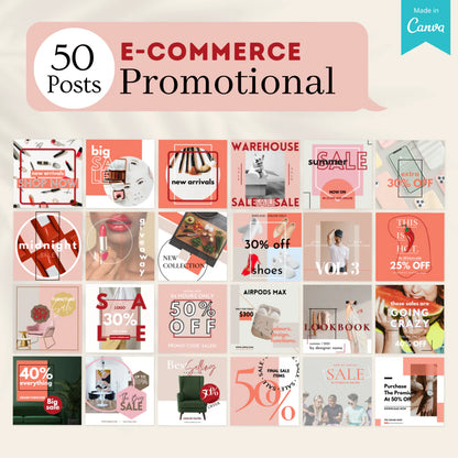 200 E-Commerce Posts - Social Media Templates