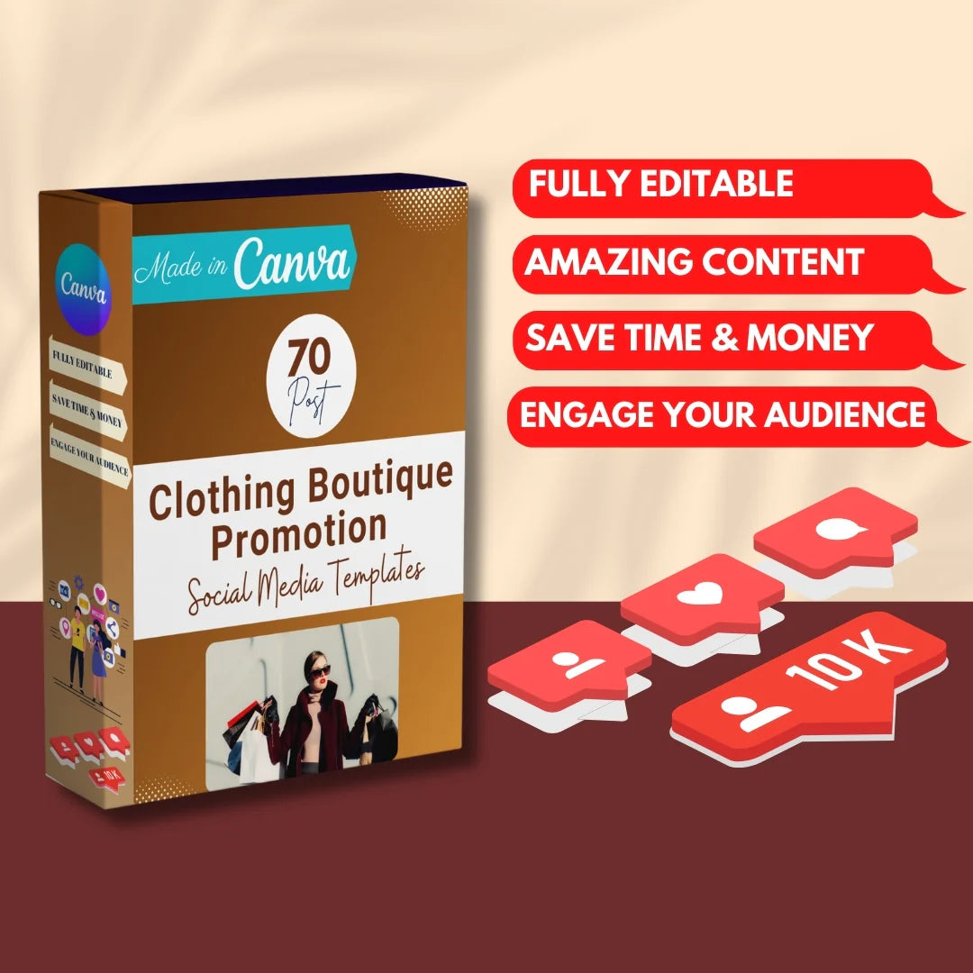 70 Clothing Boutique Promotion Canva Template