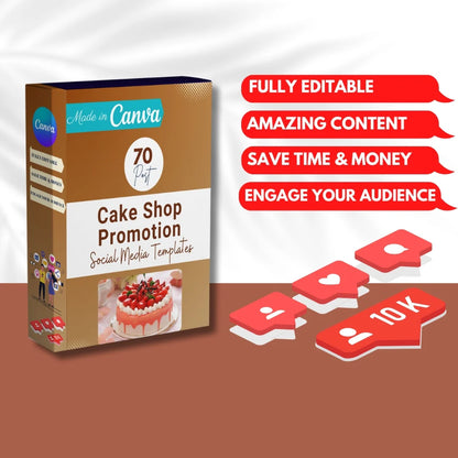 70 Cake Shop Promotion Canva Templates