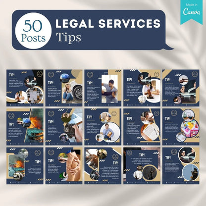 500 Legal Services Posts - Social Media Templates