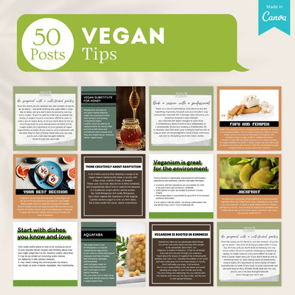 400 Vegan Posts - Social Media Templates