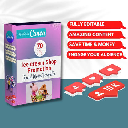 70 Ice Cream Shop Promotion Canva Templates