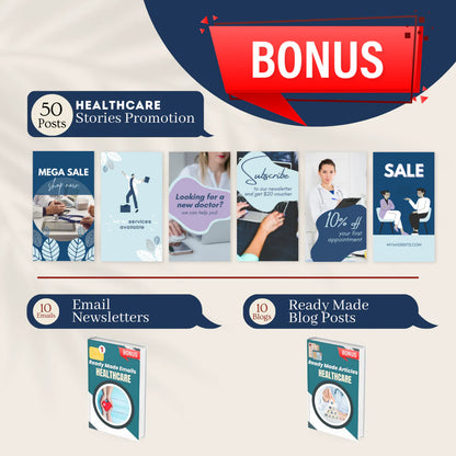 300 Healthcare Posts - Social Media Templates