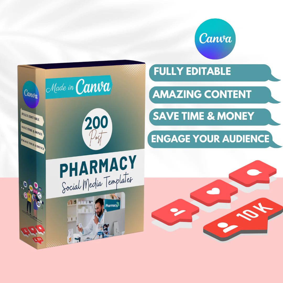 200 Pharmacy Posts - Social Media Templates