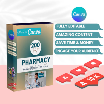 200 Pharmacy Posts - Social Media Templates