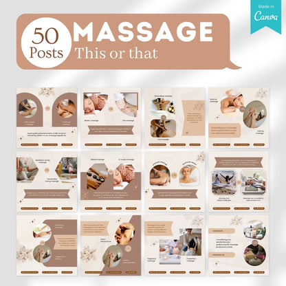 500 Massage Center - Social Media Canva Templates