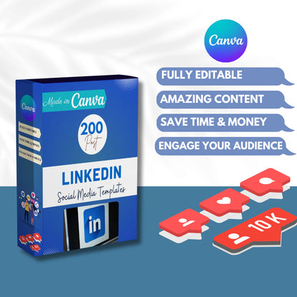 200 LinkedIn Posts - Social Media Templates