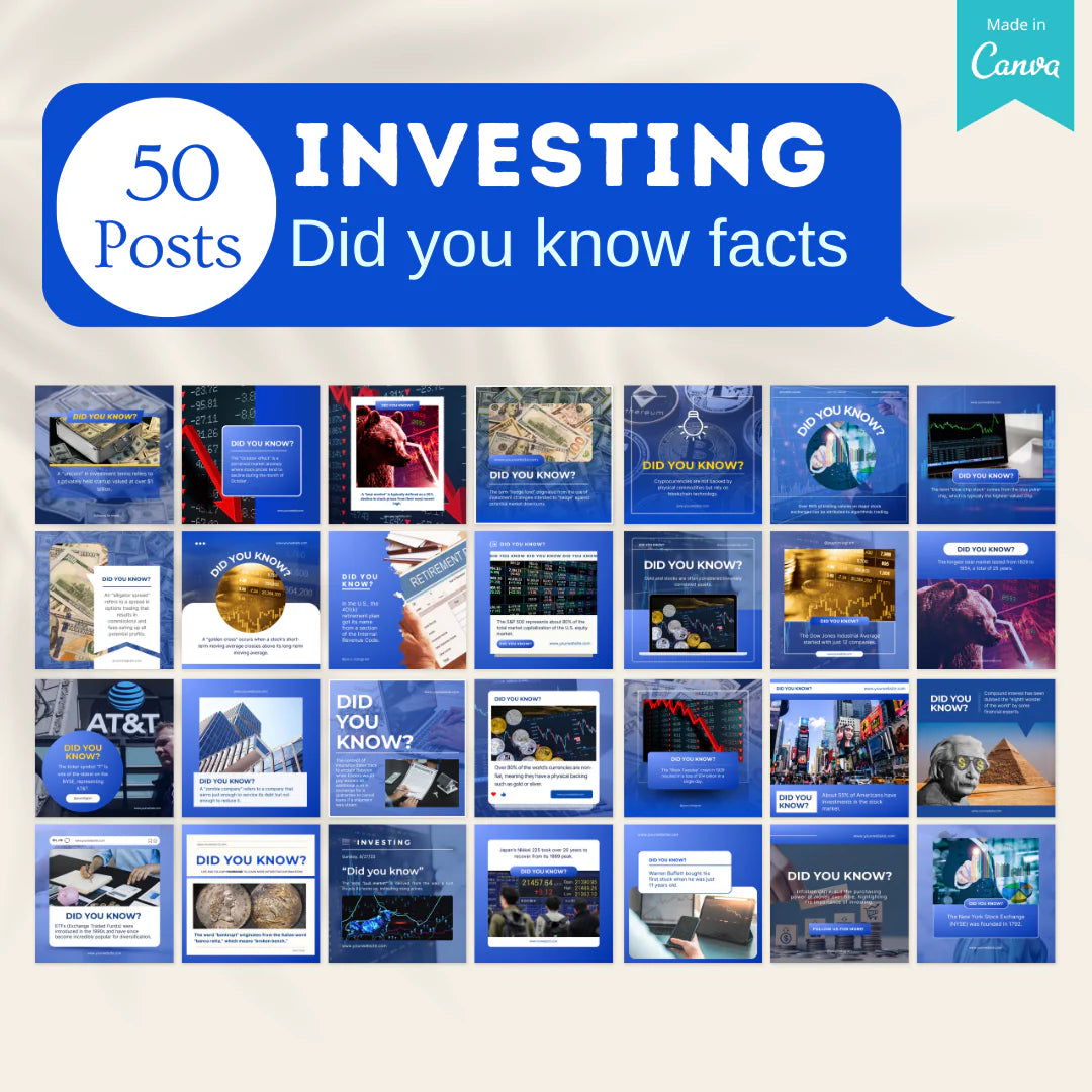 500 Investing Posts - Social Media Templates