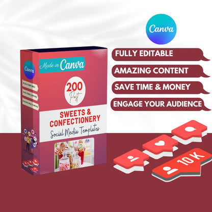 200 Sweets & Confectionery Posts - Social Media Templates