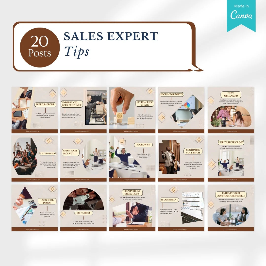 200 Sales Expert Canva Templates