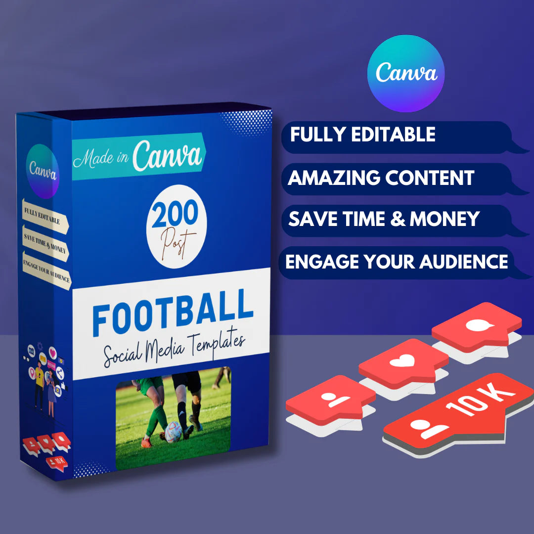 200 Football Posts - Social Media Templates