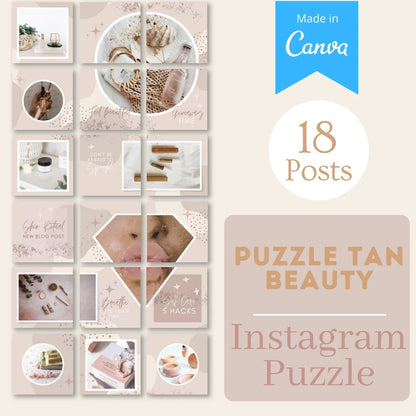 Puzzle Tan Beauty - Canva Templates