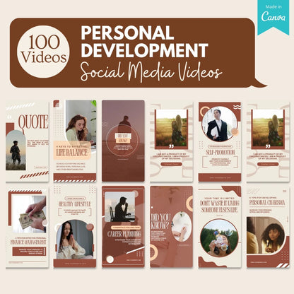 100 Personal Development Video Templates Bundle