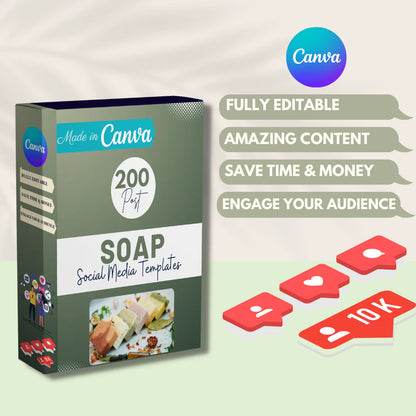 200 Soap Posts - Social Media Canva Templates