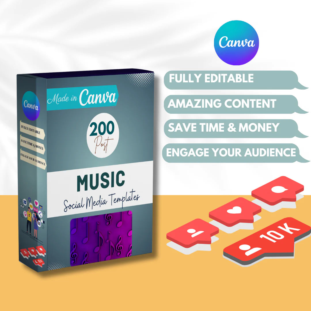 200 Music Posts - Social Media Templates