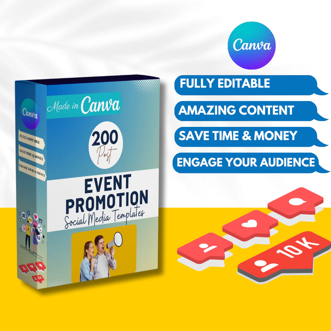 200 Event Promotion Posts - Social Media Templates