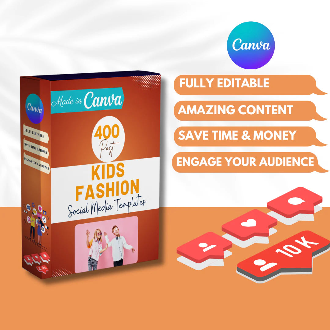 400 Kids Fashion Posts - Social Media Templates