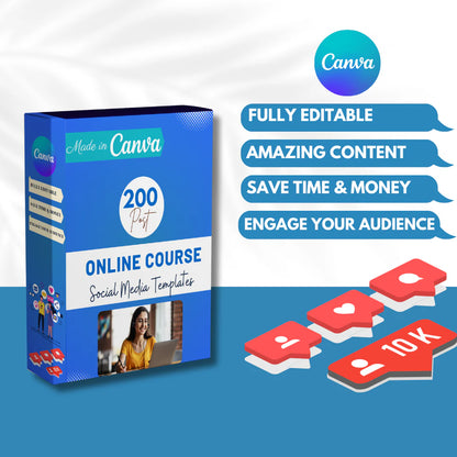 200 Online Course Posts - Social Media Templates