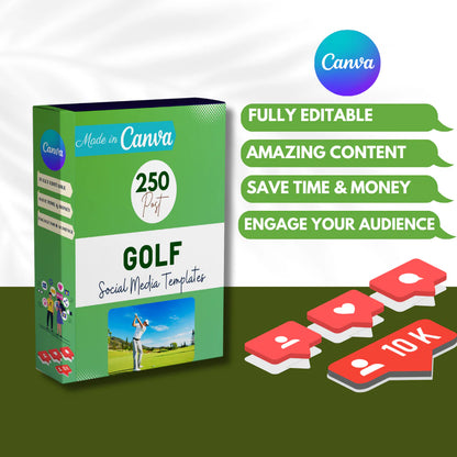 250 Golf Posts - Social Media Templates