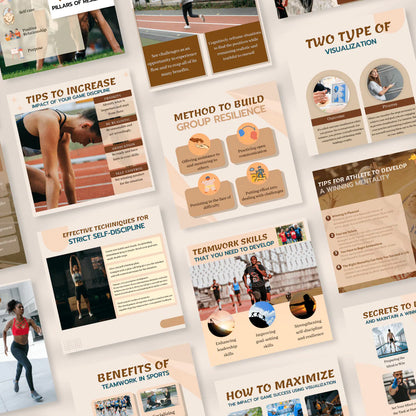 200 Mindset for Sports Athletes - Canva Editable Templates