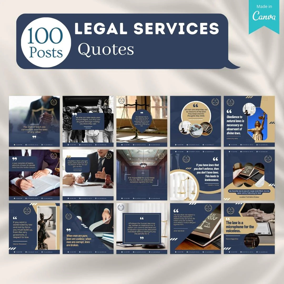 500 Legal Services Posts - Social Media Templates