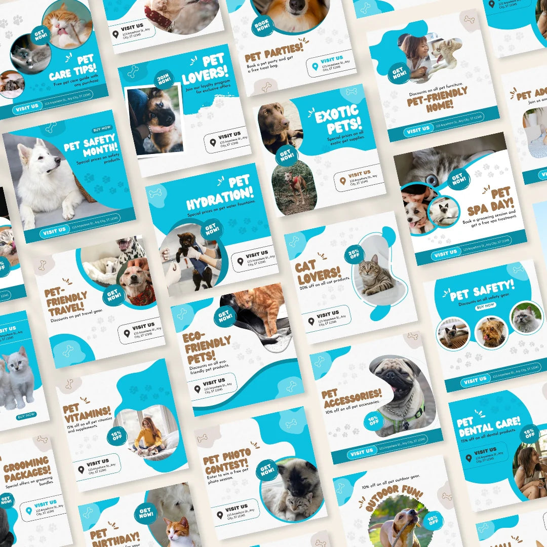 70 Pet Shop Promotion Canva Templates