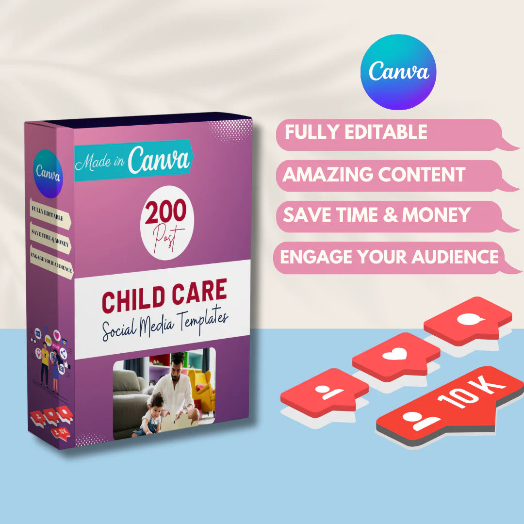 200 Child Care Posts - Social Media Templates