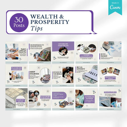 200 Wealth and Prosperity Posts - Social Media Templates