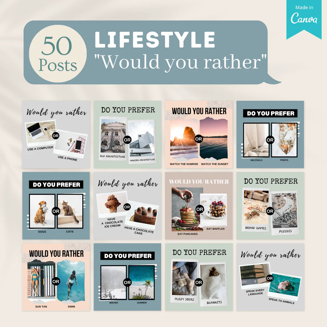 400 Lifestyle Posts (Vol. 2) - Social Media Templates