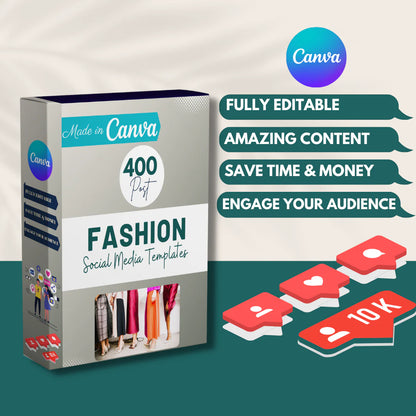 400 Fashion Posts - Social Media Canva Templates