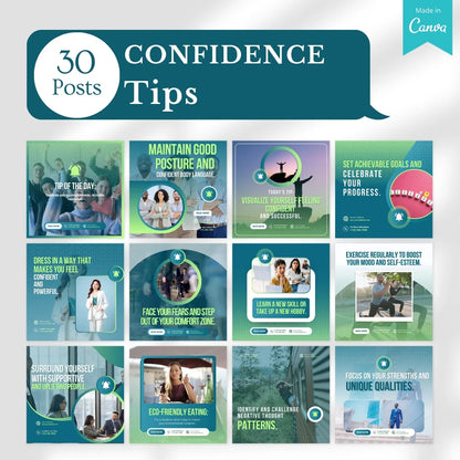 200 Confidence Posts - Canva Templates