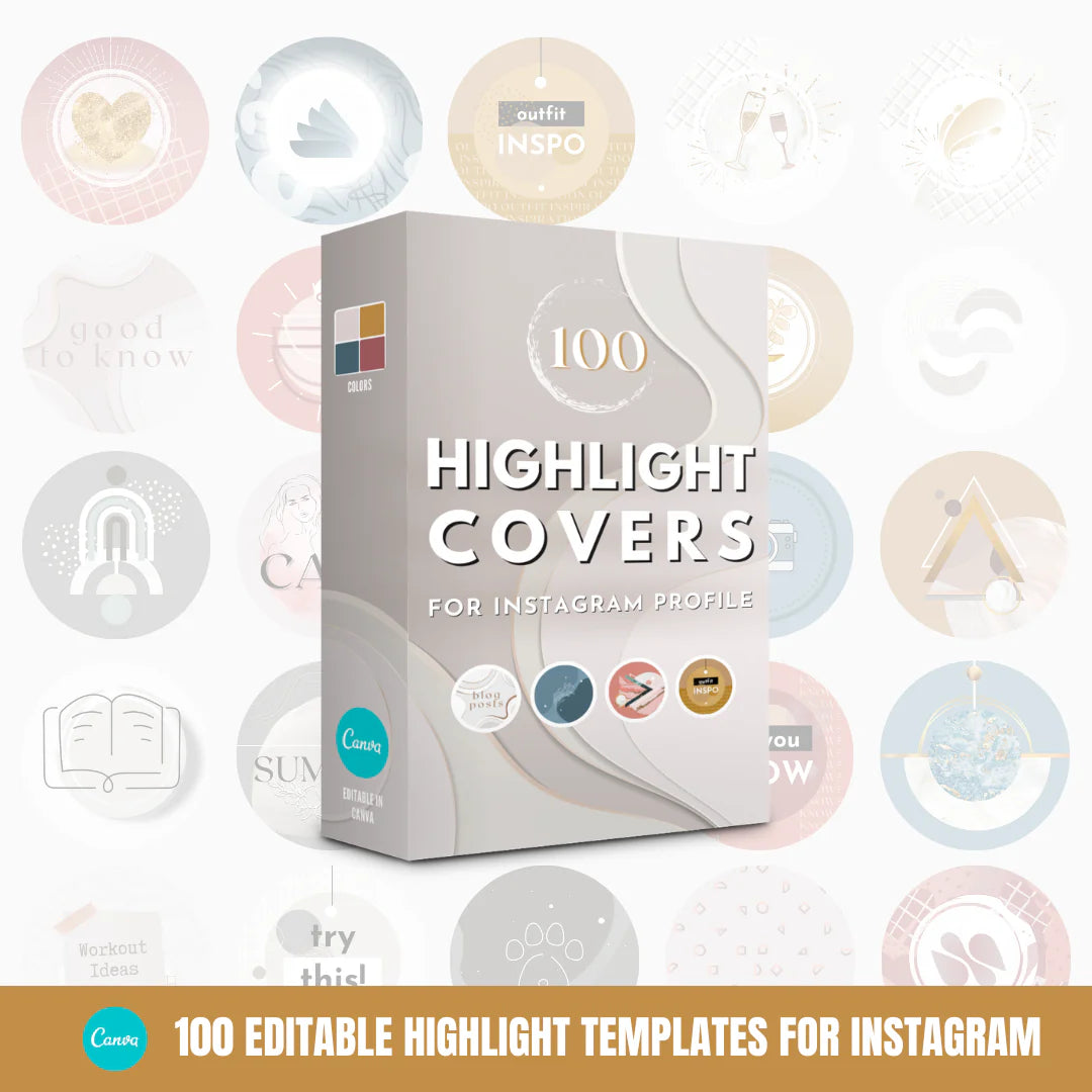 Highlight Cover Templates - 100 Templates