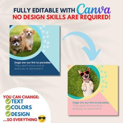 300 Pets Posts - Social Media Templates