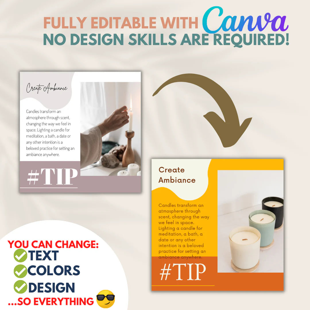 Candle Posts - Social Media Templates