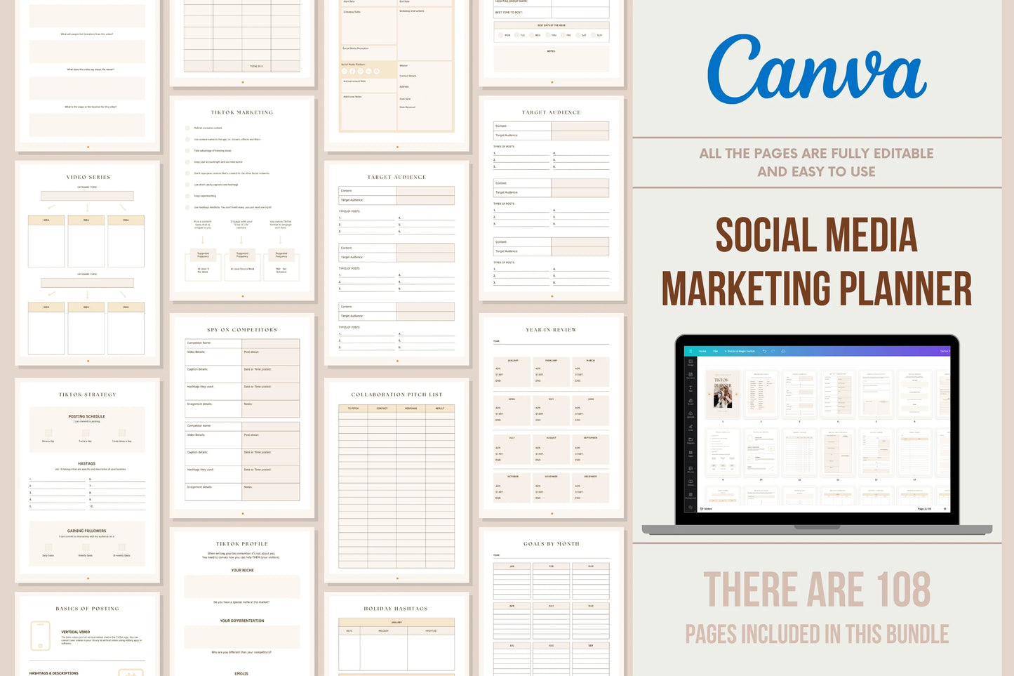 Social Media Marketing Planner Bundle